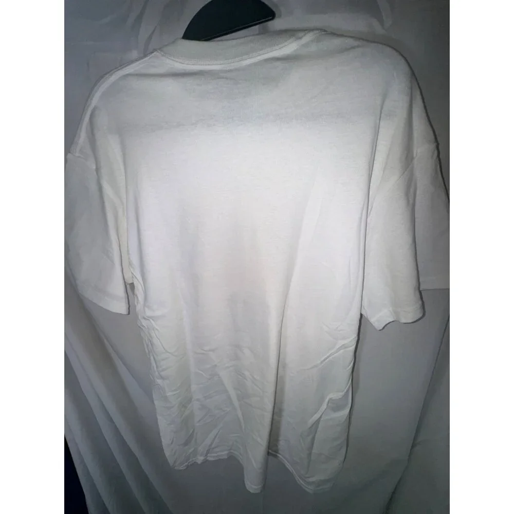 Gildan Heavy Cotton T Shirt Lock Graphic Print White Mens Size Medium NEW - Picture 2 of 3